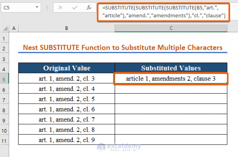 how-to-substitute-multiple-characters-in-excel-6-ways-exceldemy