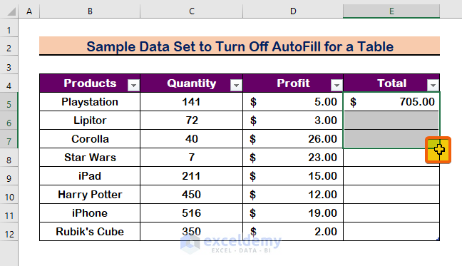 How To Turn Off AutoFill In Excel 3 Quick Ways ExcelDemy