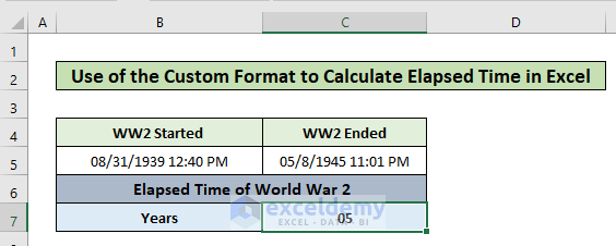  How To Calculate Elapsed Time In Excel 5 Ways ExcelDemy