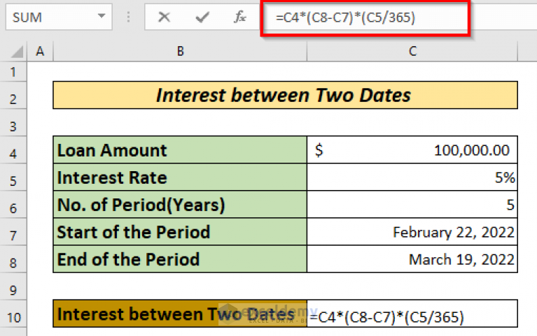 how-to-calculate-interest-between-two-dates-excel-2-easy-ways