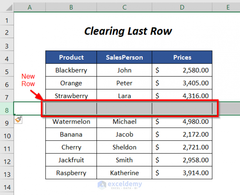 Cannot Insert Row in Excel (Quick 7 Fixes)