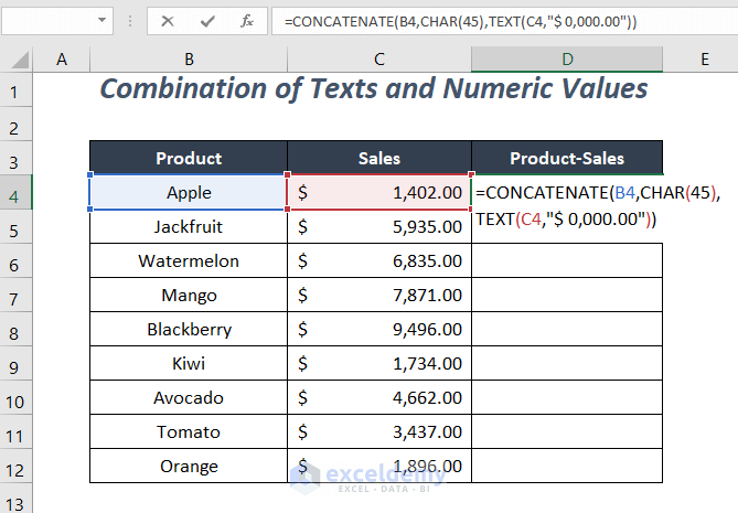 How To Concatenate Two Columns In Excel With Hyphen 9 Quick Ways 