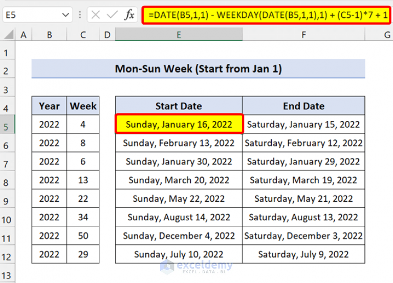 how-to-convert-week-number-to-date-in-excel-2-suitable-methods