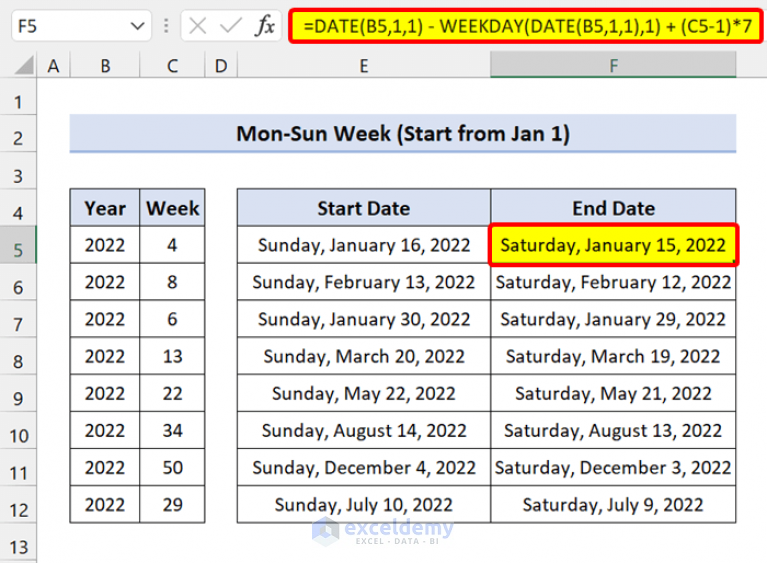 how-to-convert-week-number-to-date-in-excel-2-suitable-methods