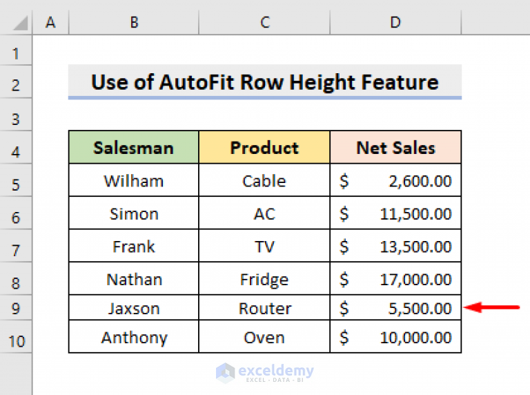 How To Auto Adjust Row Height In Excel 3 Simple Ways Exceldemy 6811