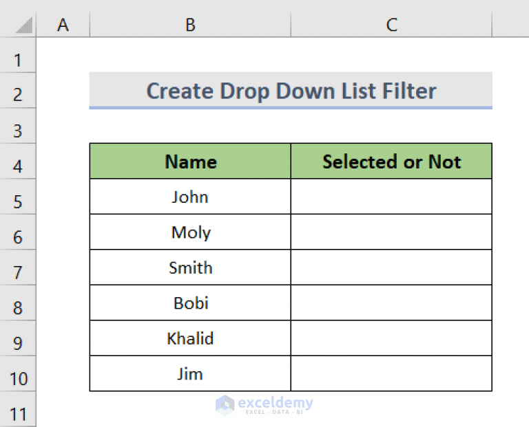 how-to-create-drop-down-list-with-filter-in-excel-7-methods