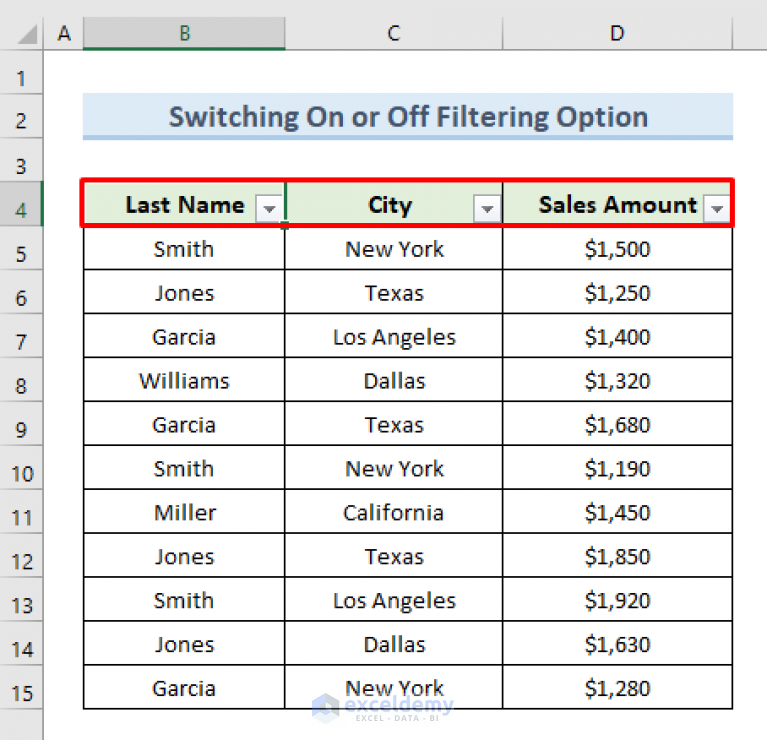 Shortcut For Excel Filter 3 Quick Uses With Examples Exceldemy 7400