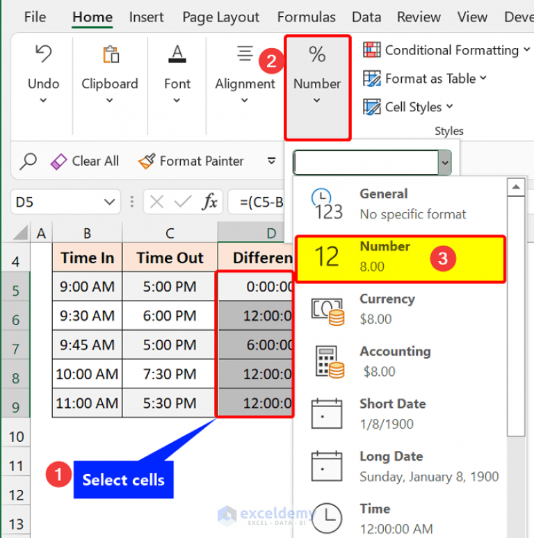 Excel Formula To Calculate Time Worked - ExcelDemy