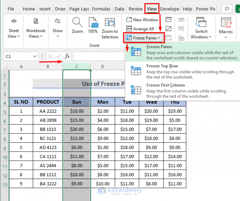 How To Freeze Frame In Excel 6 Quick Tricks Exceldemy 5074