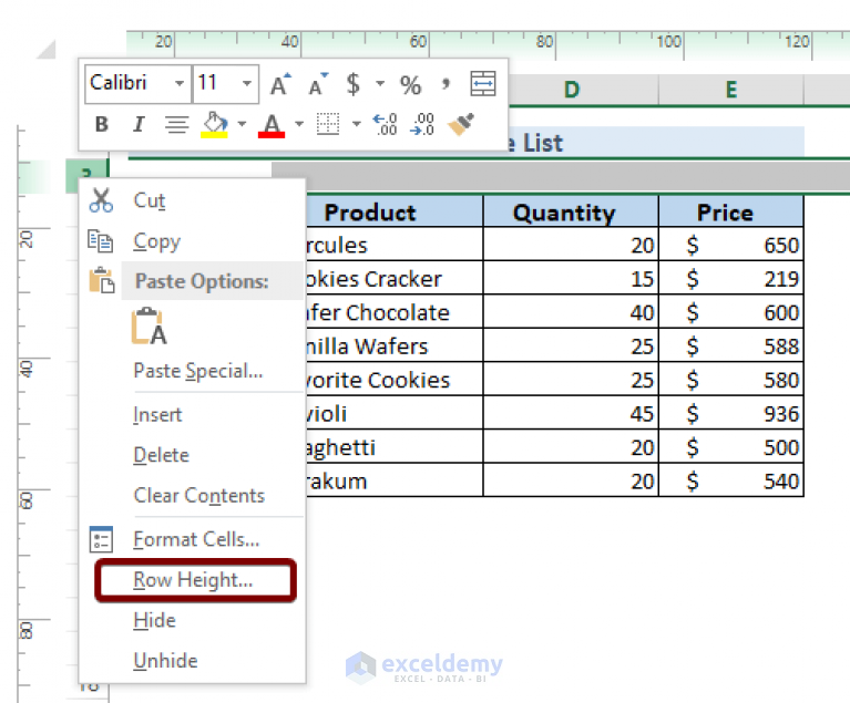 how-to-change-row-height-in-excel