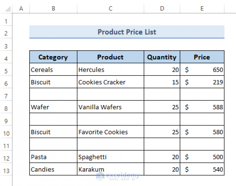 How Do I Fill In Blanks In Excel With Cells Above