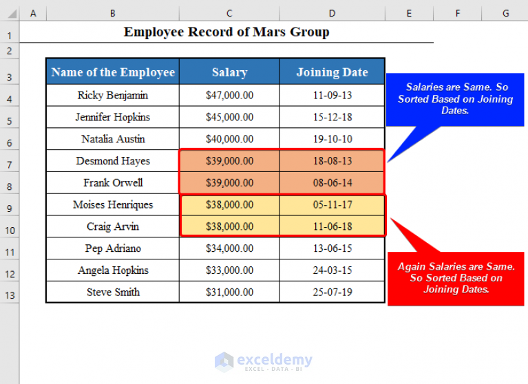 Sort Multiple Columns In Vba