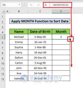 How to Sort by Month in Excel (4 Methods) - ExcelDemy