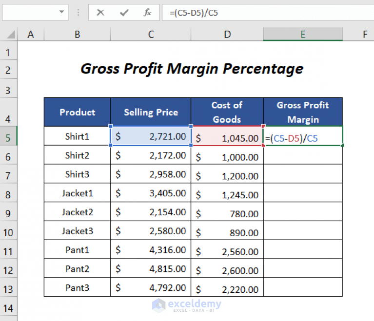 how-to-calculate-margin-percentage-in-excel-5-easy-ways-exceldemy