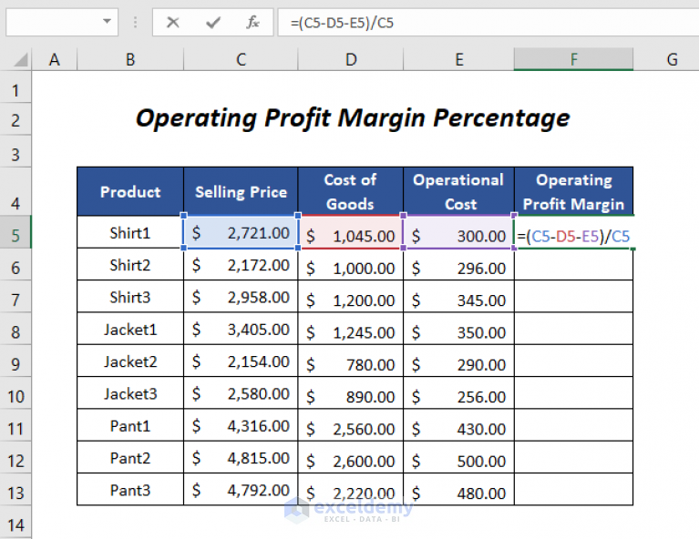 how-to-calculate-margin-percentage-in-excel-5-easy-ways-exceldemy