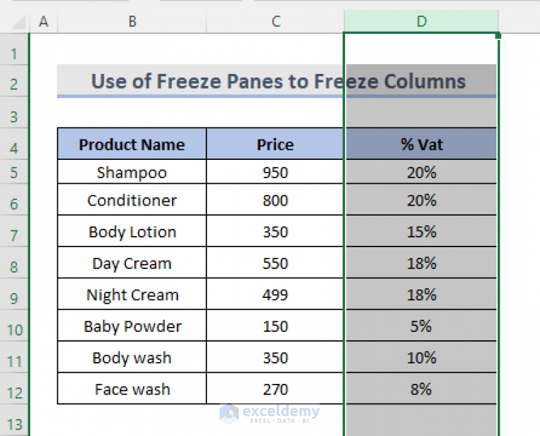 How To Freeze Multiple Panes In Excel 4 Criteria Exceldemy 2829