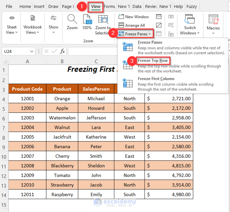 How To Freeze Selected Panes In Excel 10 Ways Exceldemy