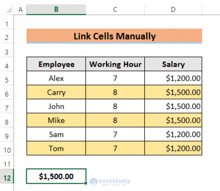 How To Link Cells In Same Excel Worksheet 4 Quick Ways ExcelDemy