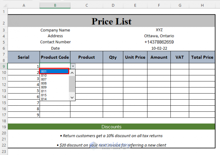 how-to-make-a-price-list-in-excel-step-by-step-guidelines-exceldemy