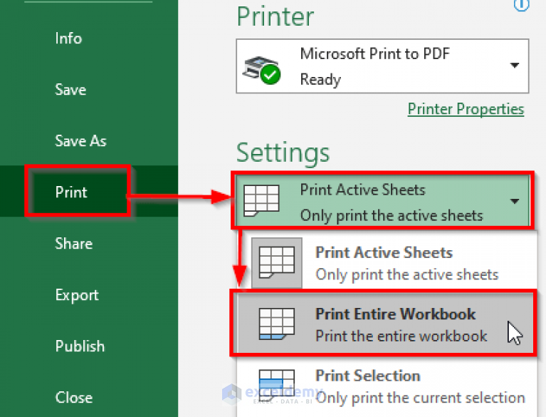  How To Print Multiple Sheets In Excel 7 Different Methods ExcelDemy