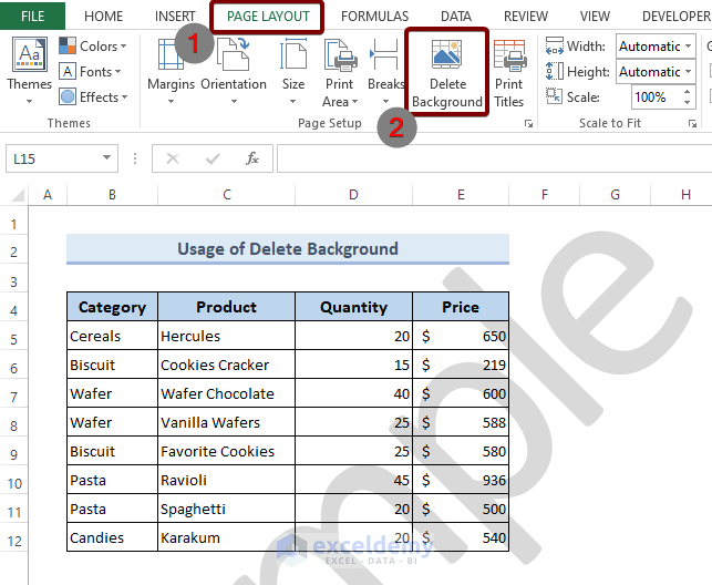  How To Remove Watermark In Excel 3 Ways ExcelDemy