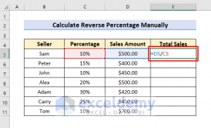 reverse percentages calculator
