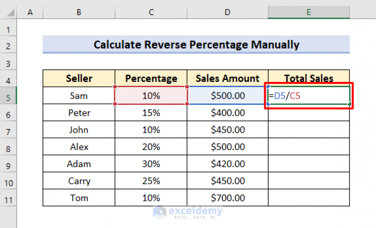 how-to-calculate-reverse-percentage-in-excel-4-easy-examples