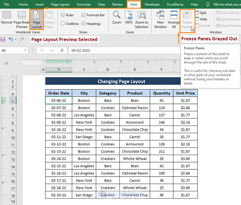 Excel Freeze Panes Not Working 5 Causes With Fixes Exceldemy 8077