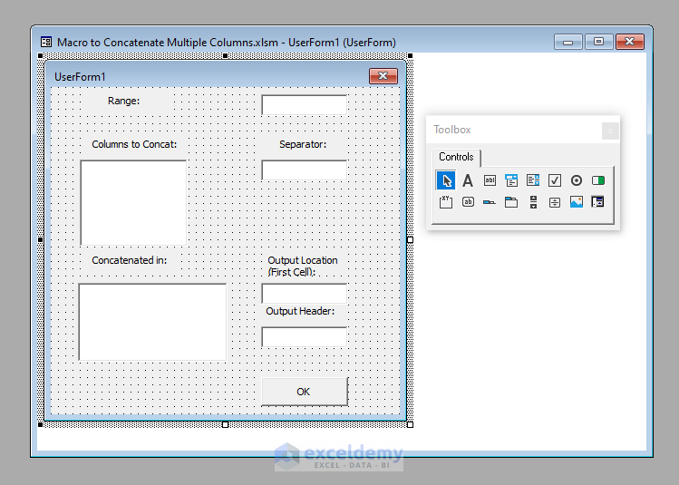 macro-to-concatenate-multiple-columns-in-excel-with-udf-and-userform