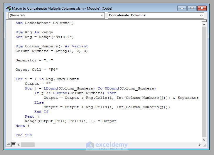 macro-to-concatenate-multiple-columns-in-excel-with-udf-and-userform