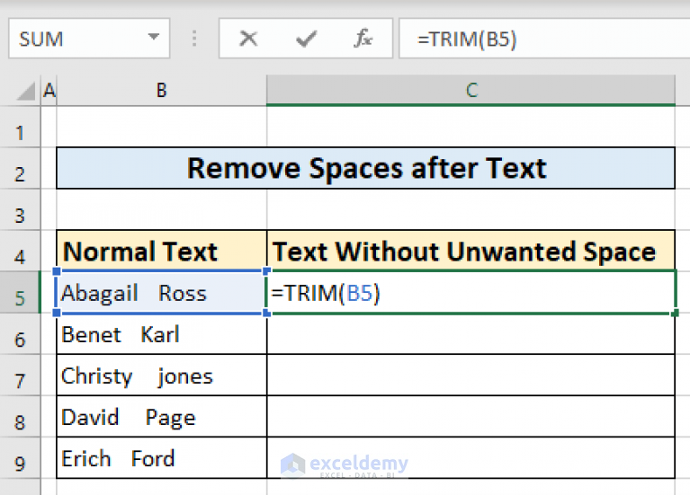 how-to-remove-space-in-excel-after-text-6-quick-ways-exceldemy