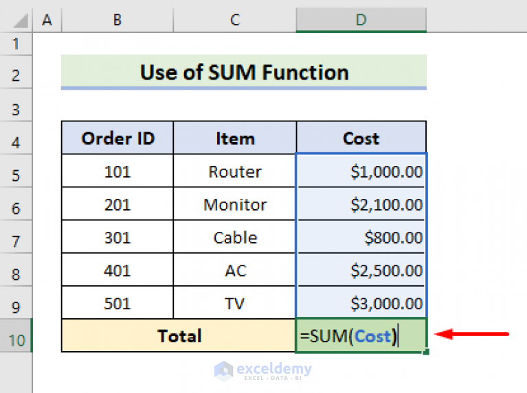 how-to-total-a-column-in-excel-7-effective-methods-exceldemy