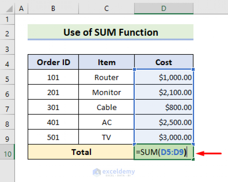 how-to-total-a-column-in-excel-7-effective-methods-exceldemy