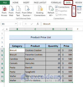 How to Undo Sort in Excel (3 Methods) - ExcelDemy