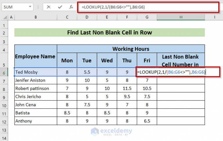 Excel Find Last Empty Cell In Row