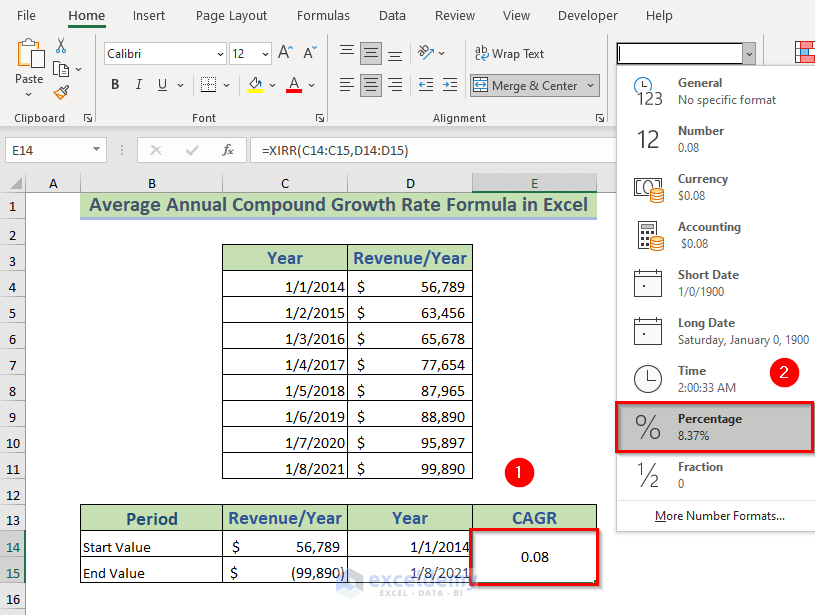 excel-formula-to-calculate-average-annual-compound-growth-rate