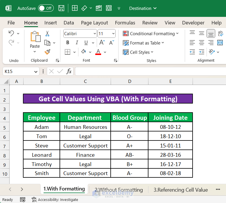 Excel VBA Get Cell Value From Another Workbook Without Opening