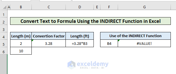 How To Convert Text To Formula Using The INDIRECT Function In Excel