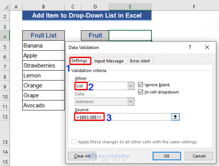 How to Add Item to Drop-Down List in Excel (5 Methods) - ExcelDemy