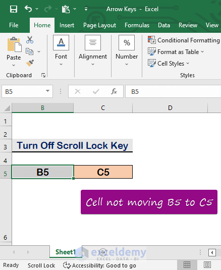  Fixed Arrow Keys Not Moving Between Cells In Excel 2 Ways ExcelDemy