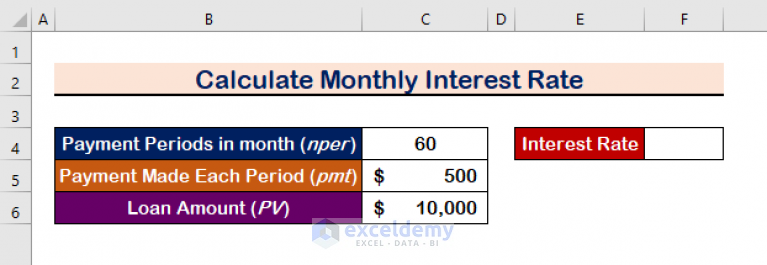 How to Calculate Interest Rate in Excel (3 Ways) - ExcelDemy