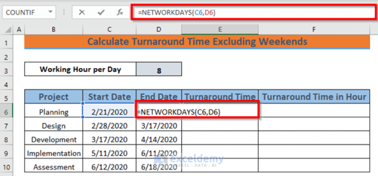 how-to-calculate-turnaround-time-in-excel-excluding-weekends-3-ways