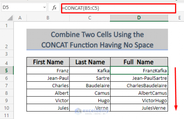 How To Combine Two Cells In Excel 6 Quick Methods Exceldemy 2942
