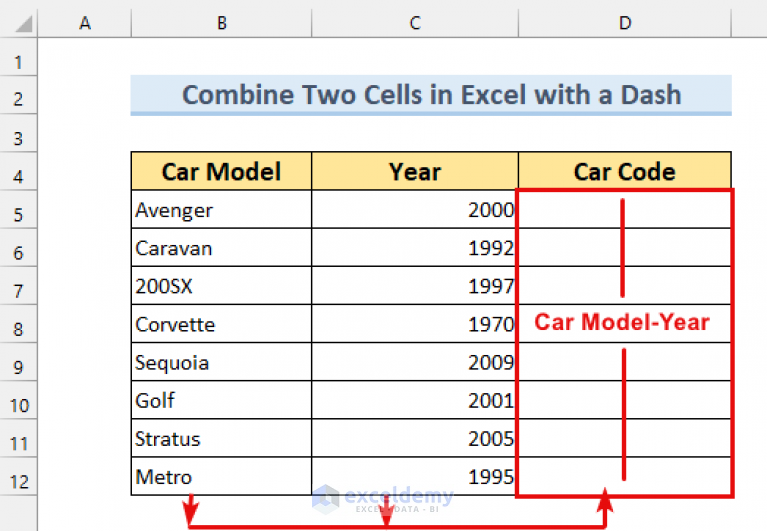 how-to-combine-two-cells-in-excel-with-a-dash-5-methods-exceldemy