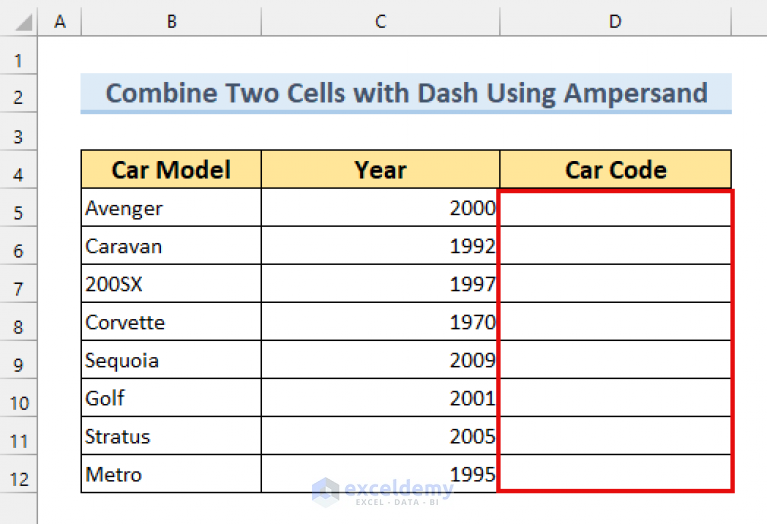 how-to-combine-two-cells-in-excel-with-a-dash-5-methods-exceldemy