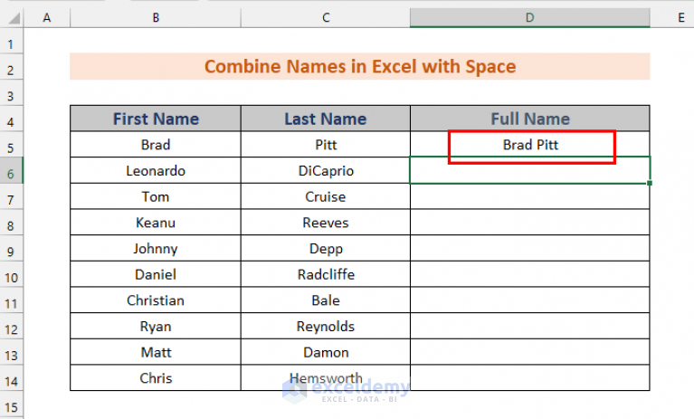 how-to-combine-names-in-excel-with-space-6-approaches-exceldemy