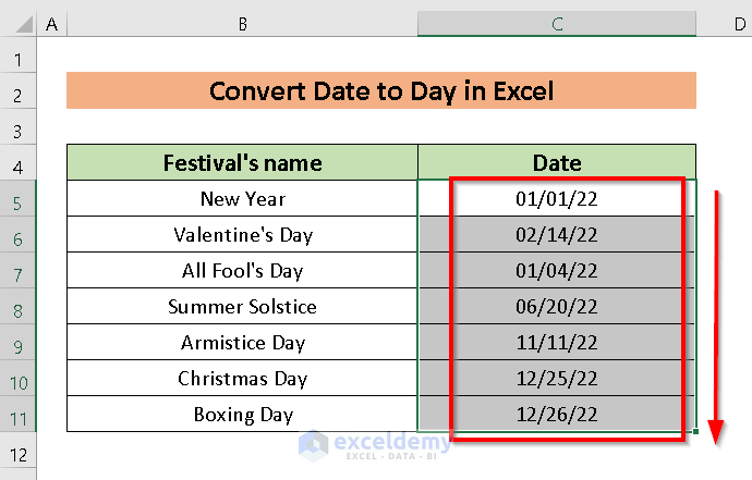 How To Convert Date To Day In Excel 7 Quick Ways ExcelDemy