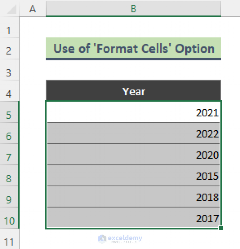 How To Convert Date To Year In Excel