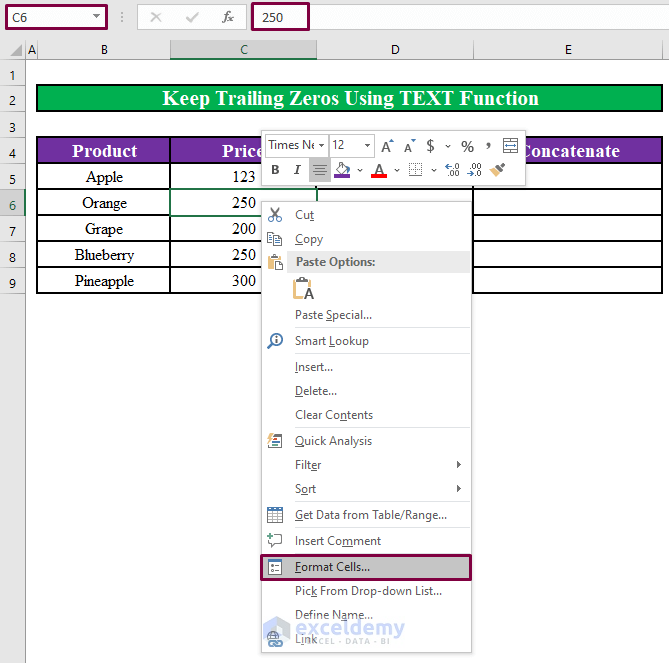 How To Convert Number To Text And Keep Trailing Zeros In Excel