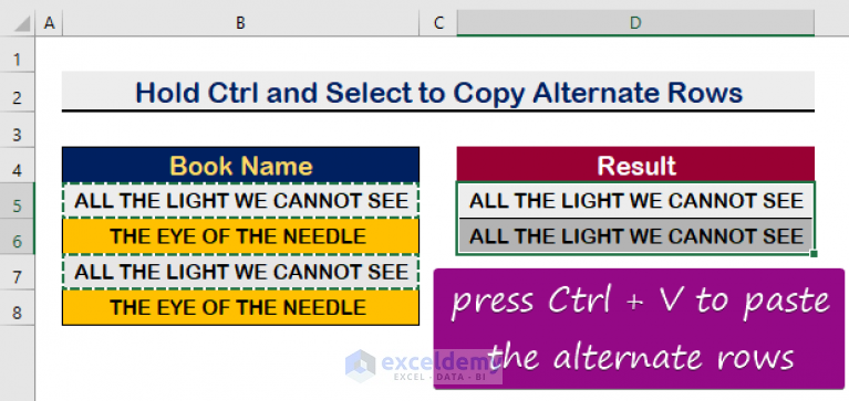 How To Copy Alternate Rows In Excel 4 Ways Exceldemy 8092